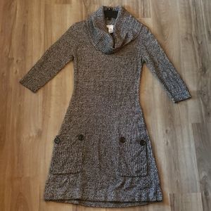 Gray long sleeve turtleneck sweater dress size M